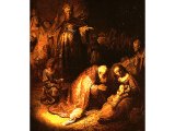 `The Adoration of the Magi` by Rembrandt. Paper on canvas, 1632. Leningrad, Hermitage.